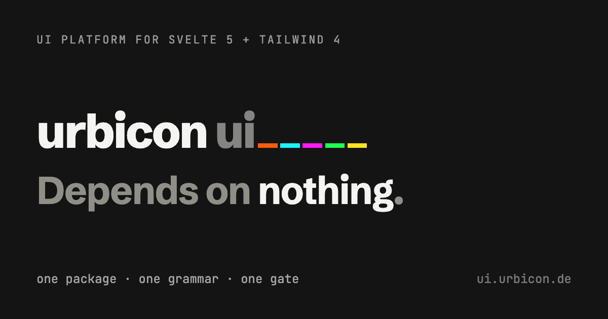 urbicon ui — Depends on nothing.